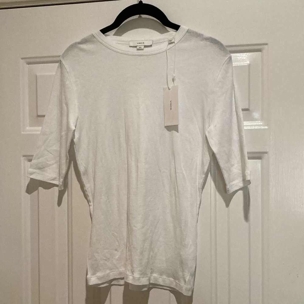 Vince White lightweight crew pima cotton Shirt